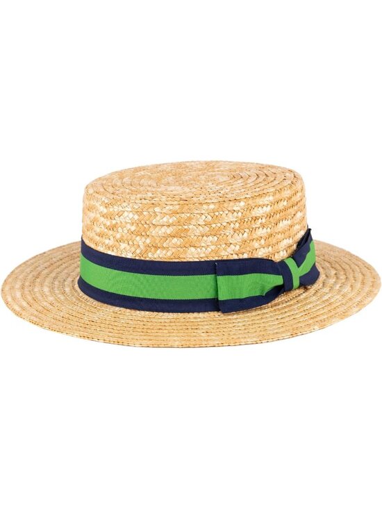 Handmade Classic Straw Boater Hat | Natural Straw, Summer Essential Accessory main image 5